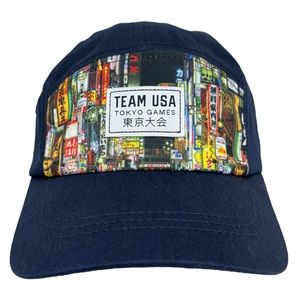 Team USA Olympic Tokyo Games 5 Panel Camper‎ Hat Adjustable Strap